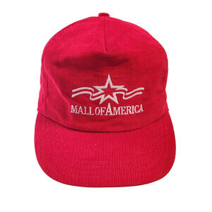 Mall of America‎ Hat Vintage Corduroy Snapback Men's Red Adjustable Snapback